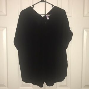 Black V-neck Blouse